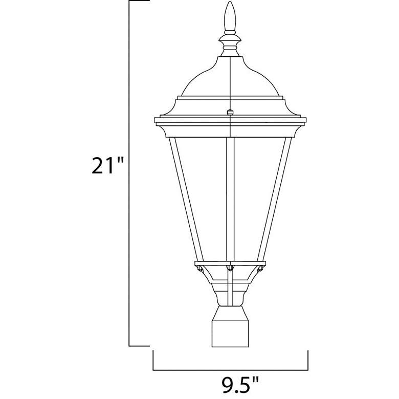Image 4 Maxim Westlake 21" High White Outdoor Post Light more views