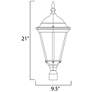 5_Maxim Westlake 21"H Black Outdoor Post Light with Pier Mount Adapter more views
