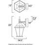 2_Maxim Westlake 22" High Black 3-Light Outdoor Wall Light more views