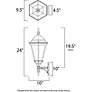 3_Maxim Westlake 24" High Traditional Outdoor Lantern Wall Light more views