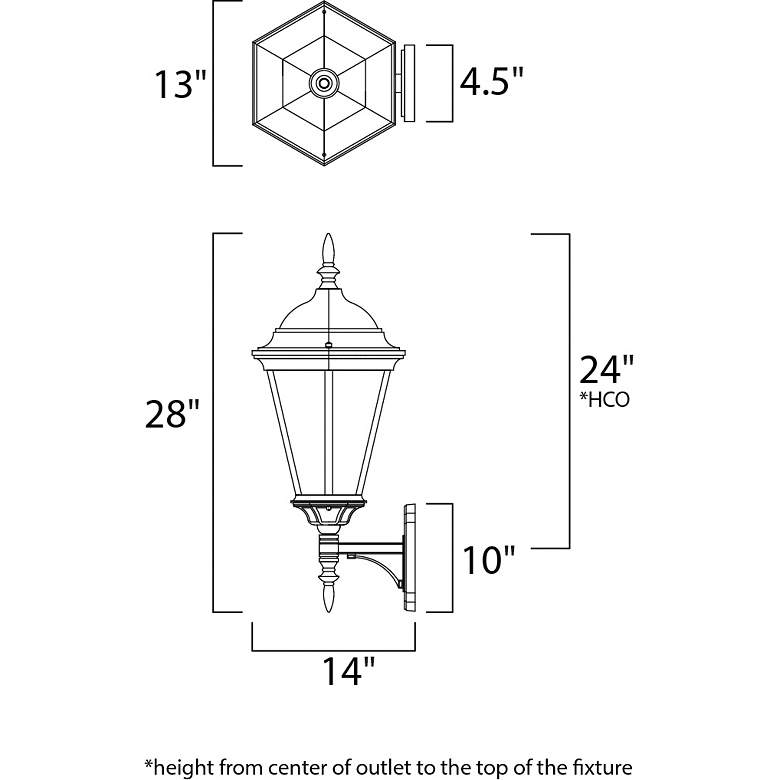 Image 5 Maxim Westlake 28" High Black Outdoor Wall Light more views
