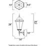 5_Maxim Westlake 28" High Black Outdoor Wall Light more views