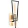 Maxim Wings 14 1/2" High Black and Satin Brass Wall Sconce