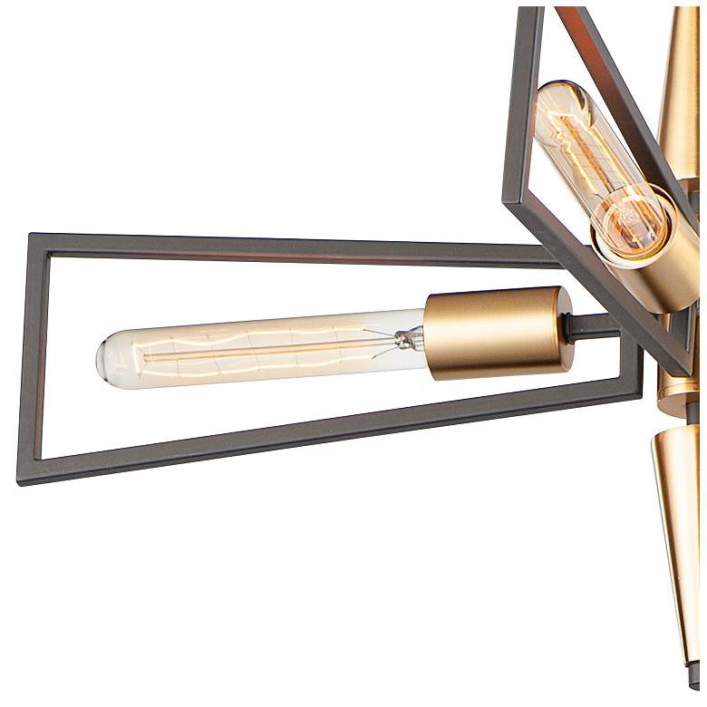 Image 3 Maxim Wings 25" Black and Satin Brass Modern 4-Light Ceiling Light more views