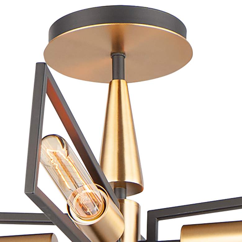 Image 4 Maxim Wings 25" Black and Satin Brass Modern 4-Light Ceiling Light more views