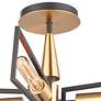 Maxim Wings 25" Black and Satin Brass Modern 4-Light Ceiling Light
