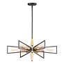 4_Maxim Wings 29" Wide 6-Light Black and Satin Brass Modern Chandelier more views
