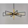 5_Maxim Wings 29" Wide 6-Light Black and Satin Brass Modern Chandelier more views