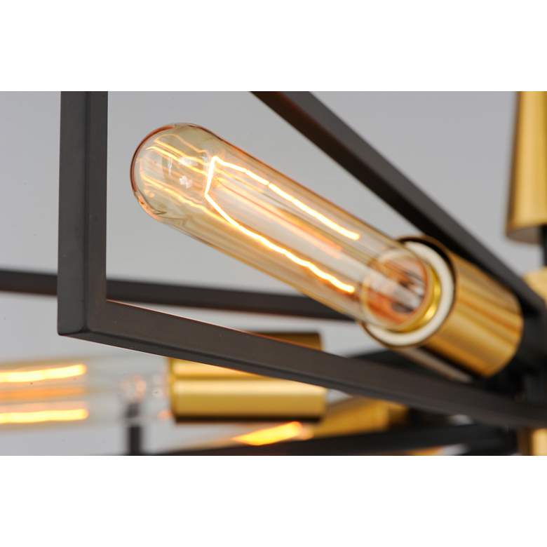 Image 7 Maxim Wings 29" Wide 6-Light Black and Satin Brass Modern Chandelier more views