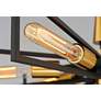 7_Maxim Wings 29" Wide 6-Light Black and Satin Brass Modern Chandelier more views