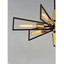 Maxim Wings 29" Wide 6-Light Black and Satin Brass Modern Chandelier in scene