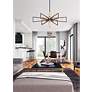 Maxim Wings 29" Wide 6-Light Black and Satin Brass Modern Chandelier in scene