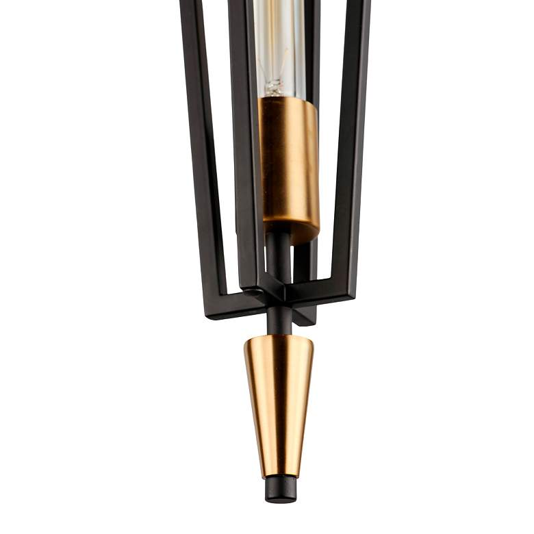 Image 3 Maxim Wings 4 3/4" Wide Black and Satin Brass Mini Pendant more views