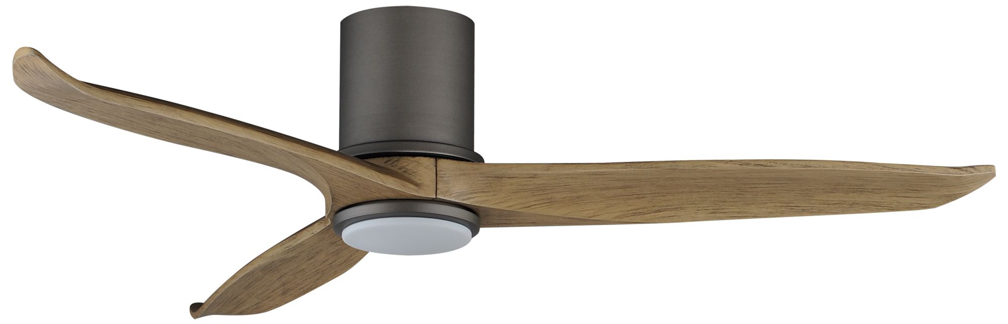 Maxim Woodwind 52" Charcoal Bronze Solid Wood Blade Hugger Fan w LED