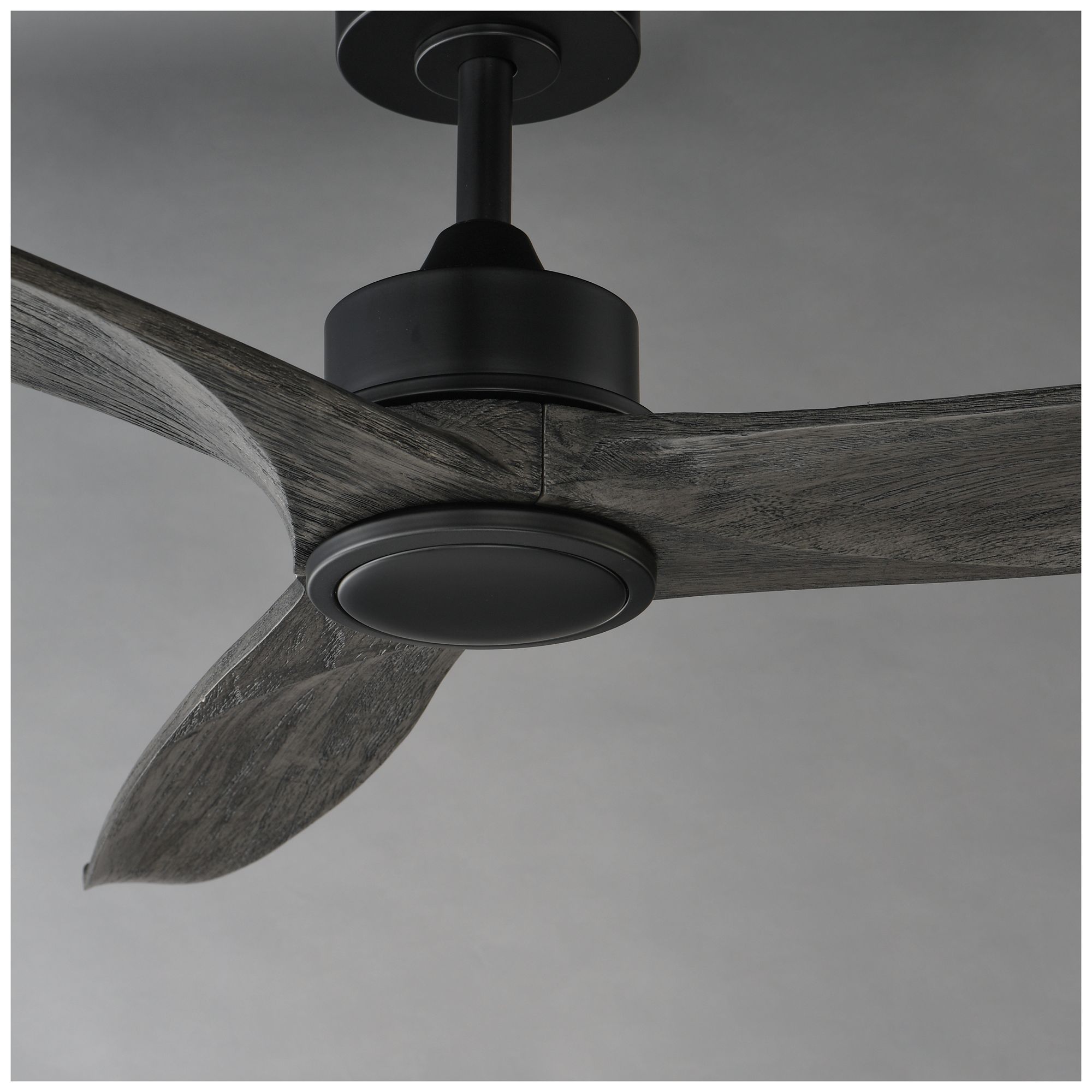 Image 4 Maxim Woodwind 52" Greywood/Black Solid Wood Blade Fan w LED Light Kit more views
