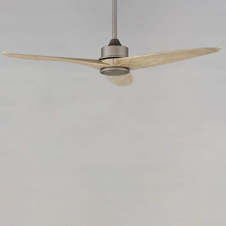 Image 2 Maxim Woodwind 52" Charcoal Bronze Solid Wood Blade Fan w LED Light Ki more views