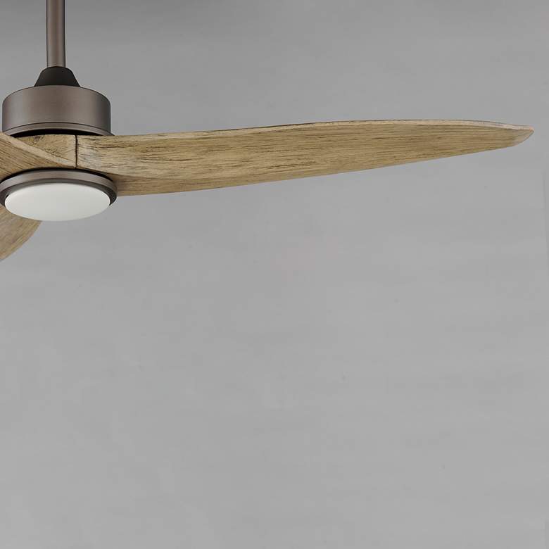 Image 4 Maxim Woodwind 52" Charcoal Bronze Solid Wood Blade Fan w LED Light Ki more views