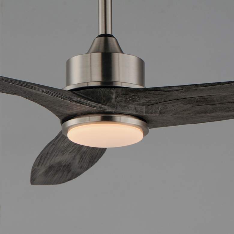 Image 4 Maxim Woodwind 52" Satin Nickel Solid Wood Blade Fan w LED Light Kit more views