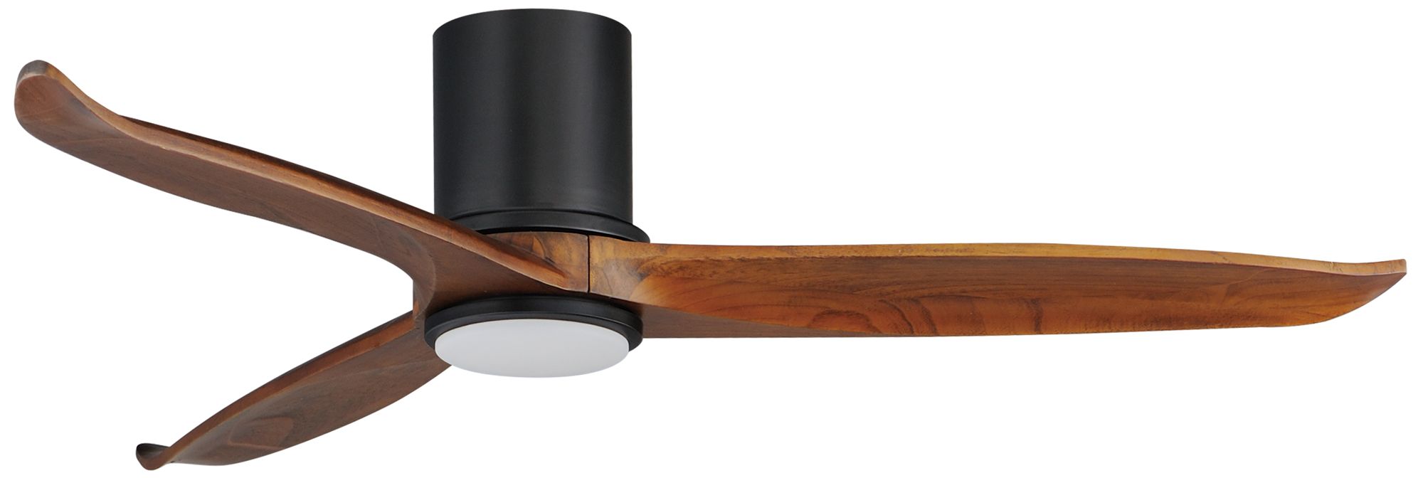 Maxim Woodwind 52" Walnut/Black Solid Wood Blade Hugger Fan w LED