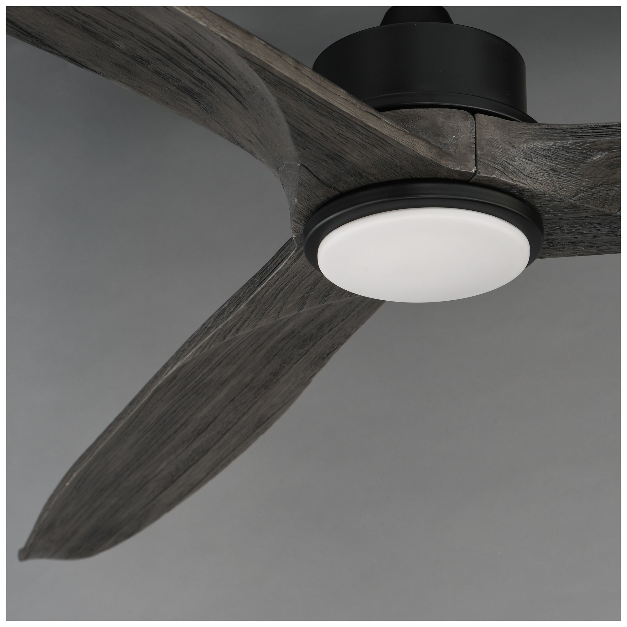 Image 5 Maxim Woodwind 72" Greywood/Black Solid Wood Blade Fan w LED more views