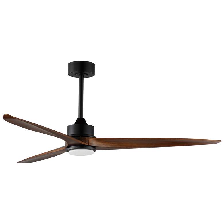 Image 1 Maxim Woodwind 72" Black Solid Wood Blade Fan w LED Light Kit