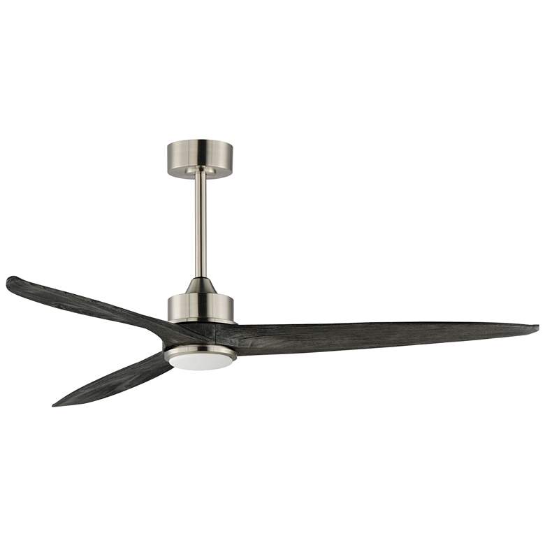 Image 1 Maxim Woodwind 72" Satin Nickel Solid Wood Blade Fan w LED Light Kit