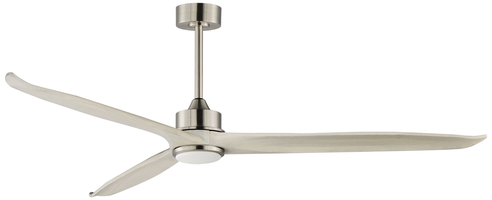 Maxim Woodwind 72" White Wood/Satin Nickel Solid Wood Blade Fan w LED