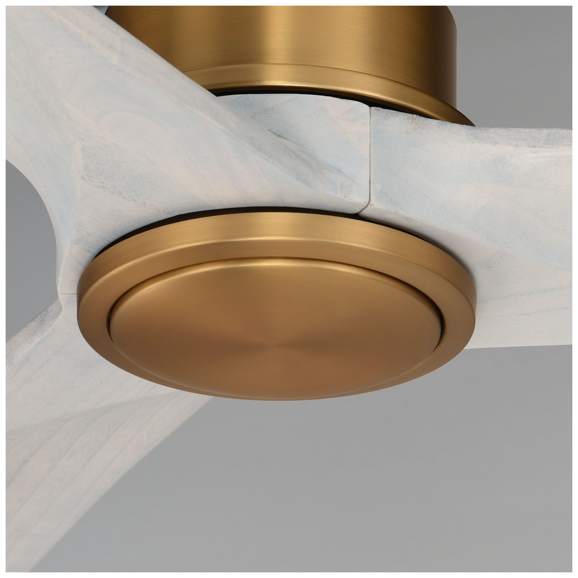 Image 5 Maxim Woodwind 80" White Wood/Natural Aged Brass Solid Wood Blade Fan W LED more views
