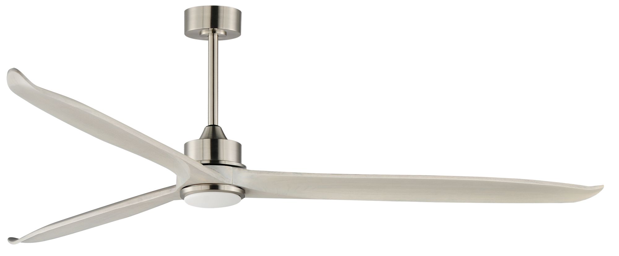 Maxim Woodwind 80" White Wood/Satin Nickel Solid Wood Blade Fan W LED