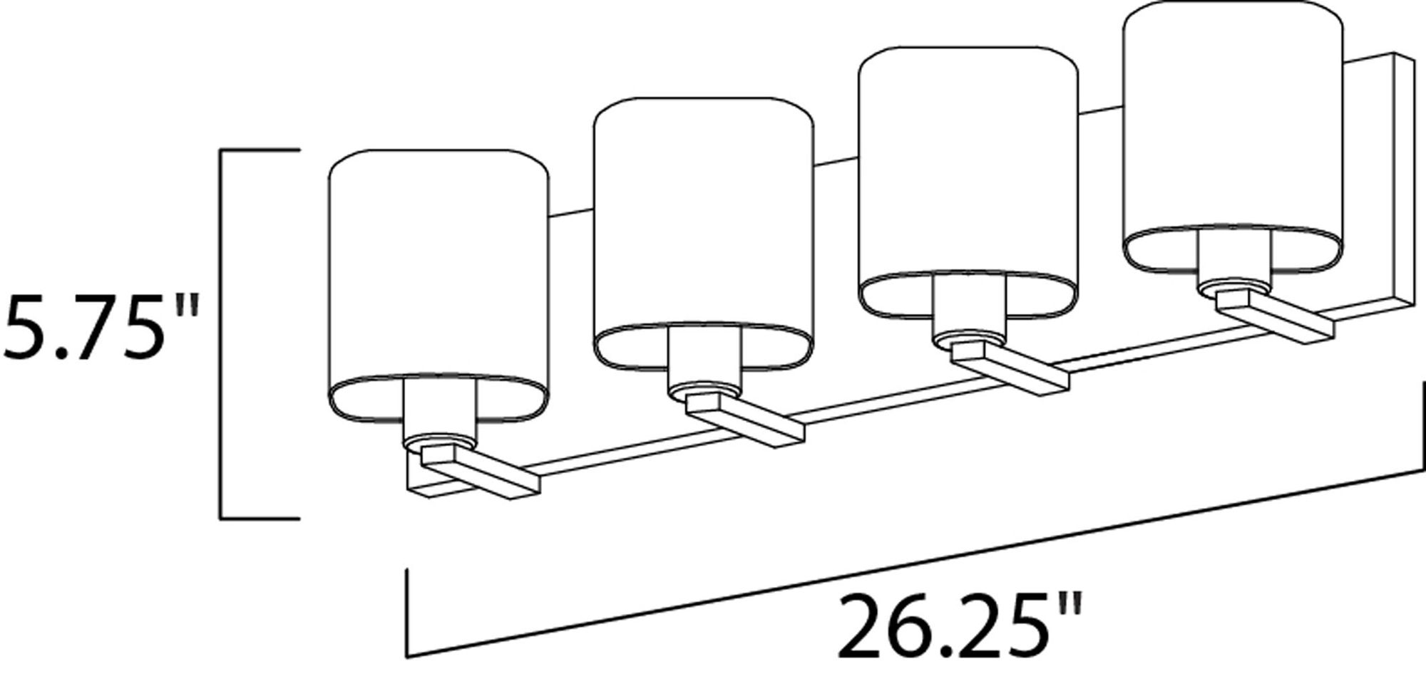 Image 5 Maxim Wrap 26 1/4" Wide Polished Chrome 4-Light Bath Light more views