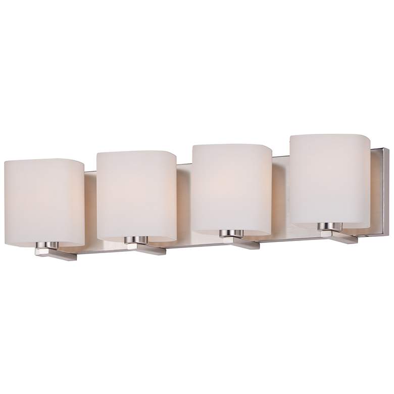 Image 2 Maxim Wrap 26 1/4" Wide Satin Nickel 4-Light Bath Light