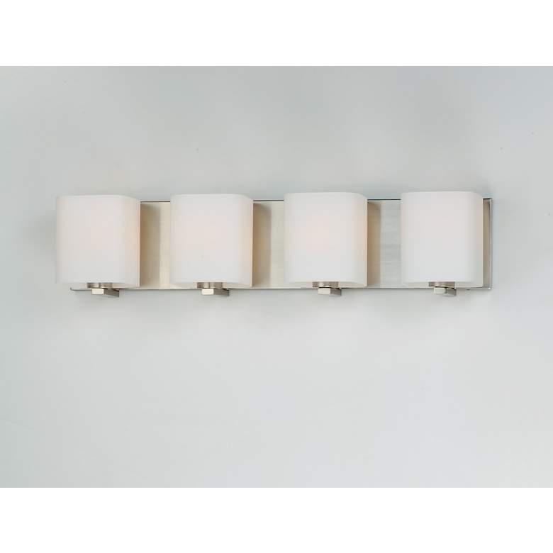 Image 3 Maxim Wrap 26 1/4" Wide Satin Nickel 4-Light Bath Light more views