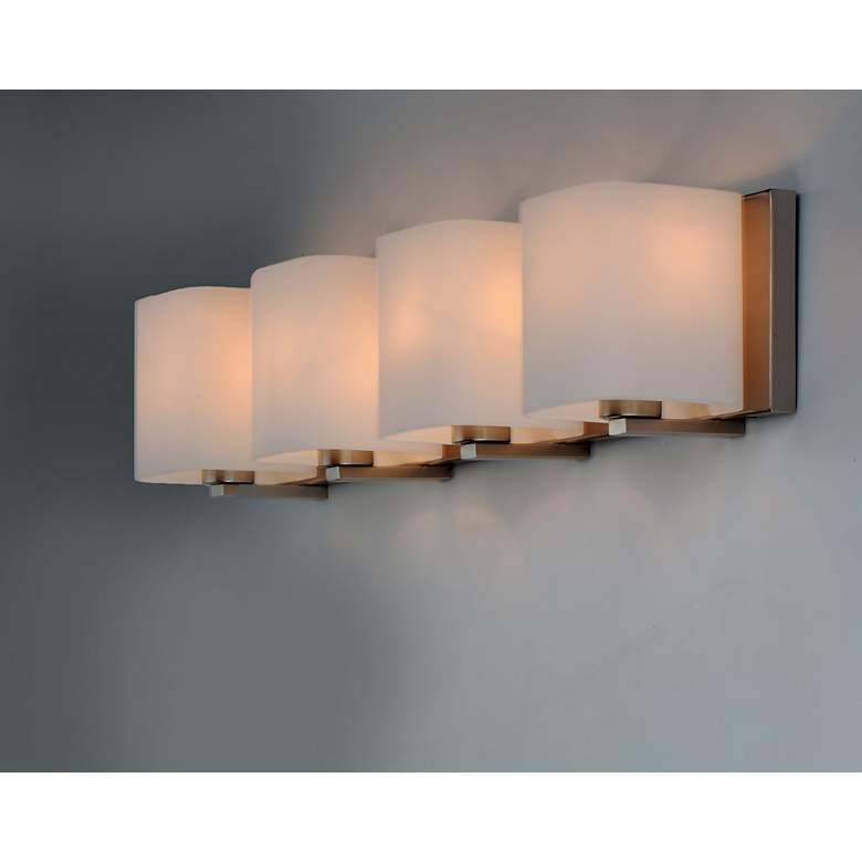 Image 4 Maxim Wrap 26 1/4" Wide Satin Nickel 4-Light Bath Light more views