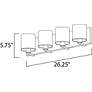 5_Maxim Wrap 26 1/4" Wide Satin Nickel 4-Light Bath Light more views