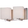 2_Maxim Wrap 5 3/4" High Satin Nickel 2-Light Wall Sconce