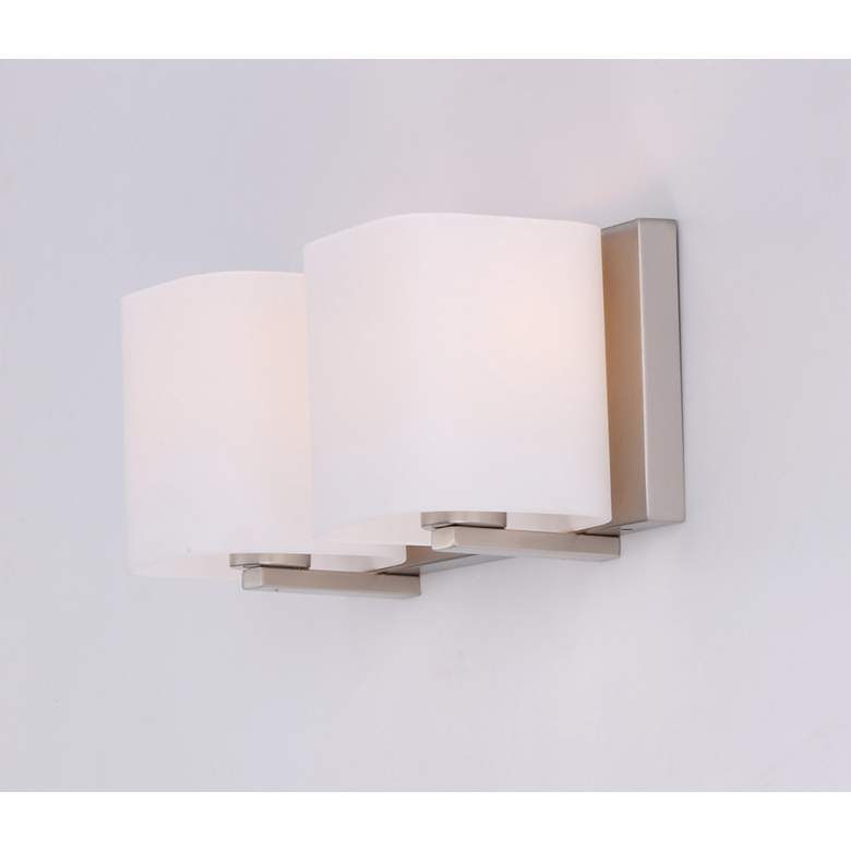 Image 3 Maxim Wrap 5 3/4" High Satin Nickel 2-Light Wall Sconce more views