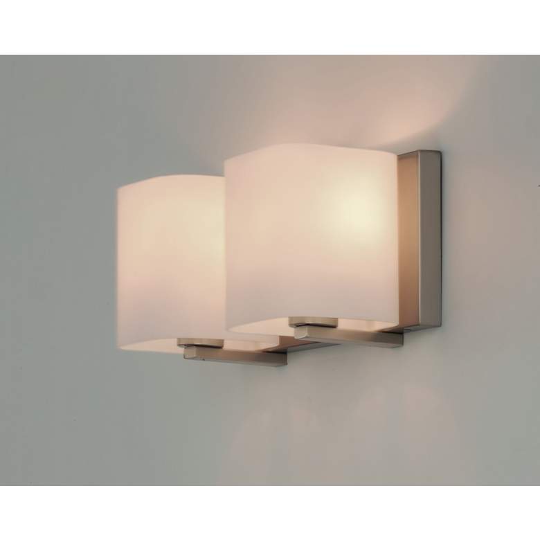 Image 5 Maxim Wrap 5 3/4" High Satin Nickel 2-Light Wall Sconce more views