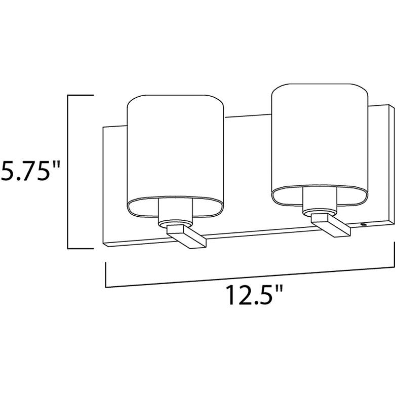 Image 6 Maxim Wrap 5 3/4" High Satin Nickel 2-Light Wall Sconce more views