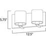 6_Maxim Wrap 5 3/4" High Satin Nickel 2-Light Wall Sconce more views