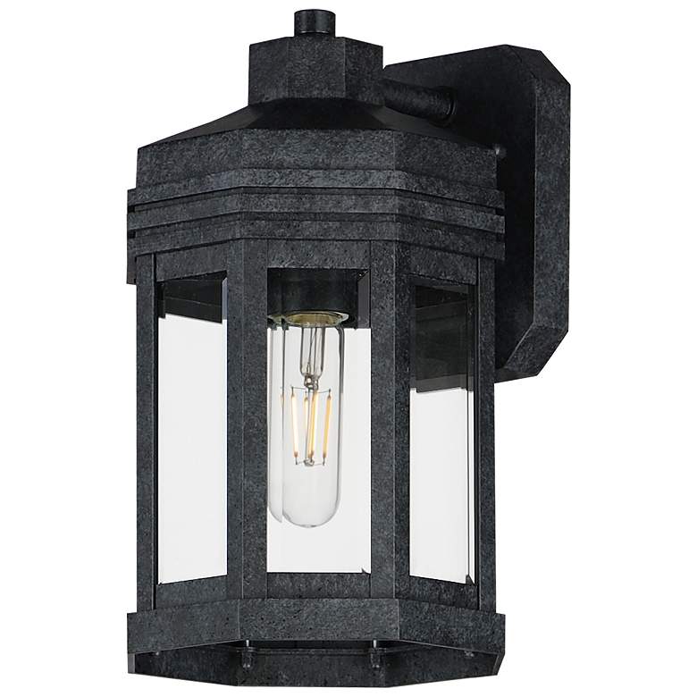 Image 1 Maxim Wright 12" High Black Patina 1-Light Outdoor Small Wall Sconce