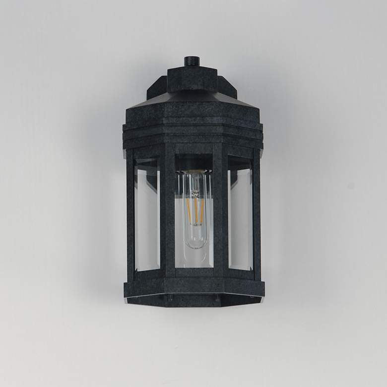 Image 2 Maxim Wright 12" High Black Patina 1-Light Outdoor Small Wall Sconce more views