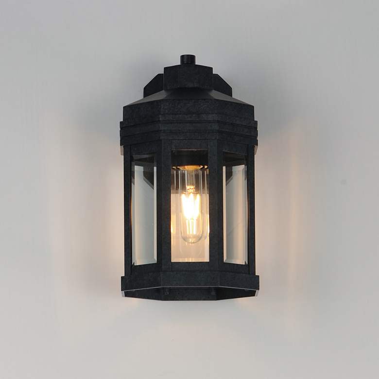 Image 3 Maxim Wright 12" High Black Patina 1-Light Outdoor Small Wall Sconce more views