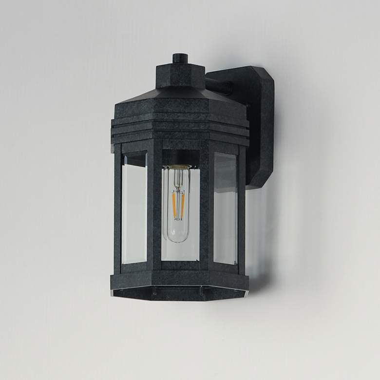 Image 4 Maxim Wright 12" High Black Patina 1-Light Outdoor Small Wall Sconce more views