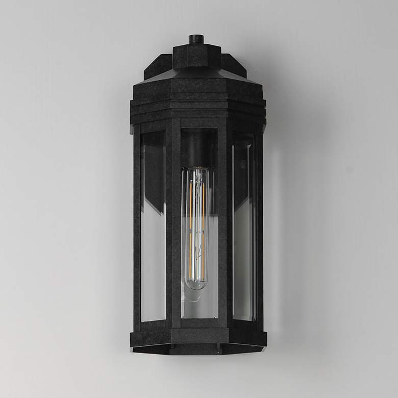 Image 2 Maxim Wright 16" High Black Patina 1-Light Outdoor Wall Sconce more views