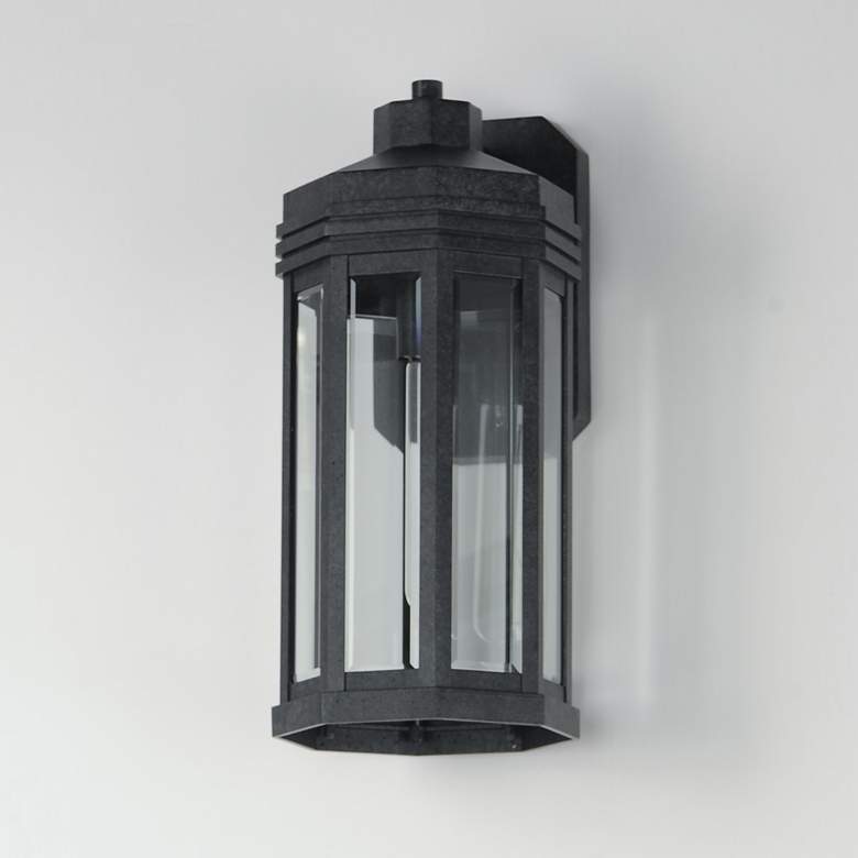 Image 4 Maxim Wright 16" High Black Patina 1-Light Outdoor Wall Sconce more views
