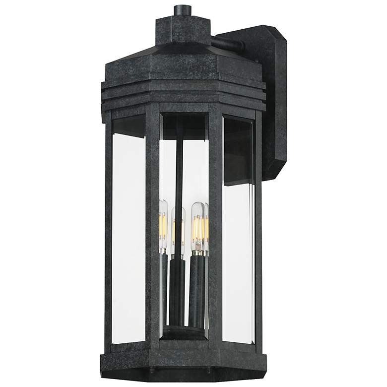 Image 1 Maxim Wright 20 1/2" High Black Patina 3-Light Outdoor Wall Sconce