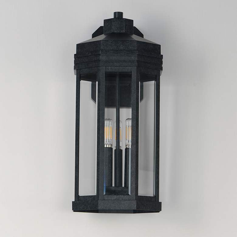 Image 2 Maxim Wright 20 1/2" High Black Patina 3-Light Outdoor Wall Sconce more views
