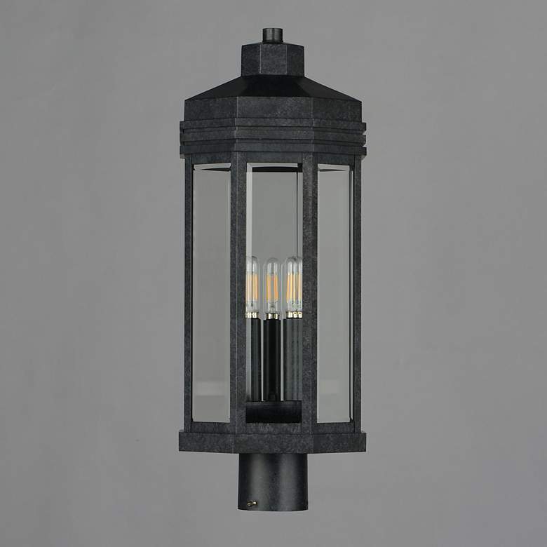 Image 2 Maxim Wright 23" High Black Patina 3-Light Outdoor Post Light more views