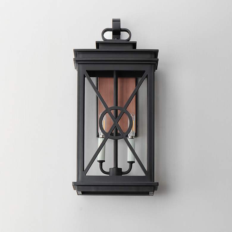Image 3 Maxim Yorktown VX 21 1/2" High Black Outdoor Wall Light more views