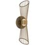 Maxim Zeta 16" High Natural Aged Brass LED Wall Sconce